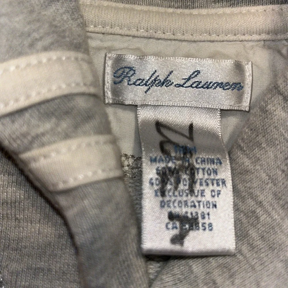 Ralph Lauren-18 months-gray-cotton blend, jersey knit, L/S,button-down jacket.